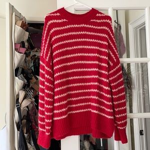 All Saints | wool alpaca blend oversized striped knit sweater